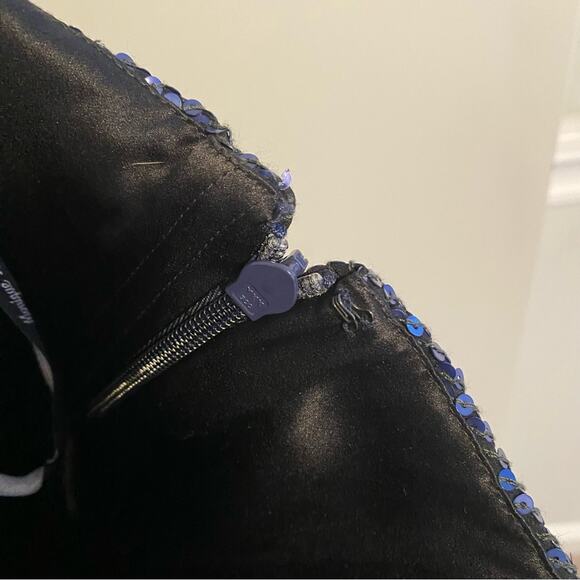 NWT Monique Lhuillier Collection Navy Blue Sequin Strapless Mini Dress 4 - Picture 9 of 12